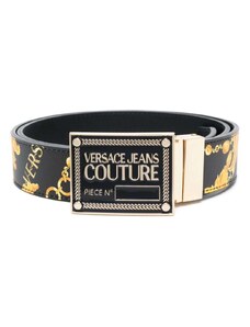 Versace Jeans Couture cintura stampa oro fibbia quadrata