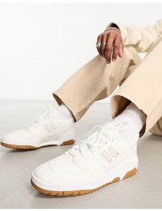 New Balance - 550 - Sneakers bianche con suola in gomma-Bianco