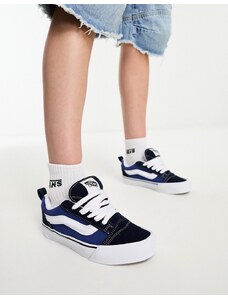 Vans - Knu Skool - Sneakers blu navy e bianche con suola spessa