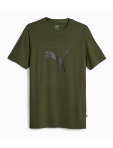 T-shirt verde da uomo con logo sul petto Puma Graphics