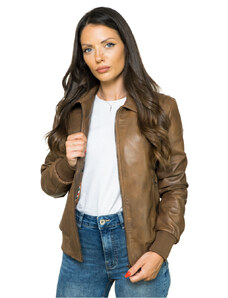 Leather Trend Cloe - Bomber Donna Cuoio in vera pelle
