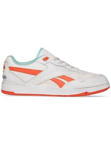 Reebok Sneaker BB 4000 II in ecopelle bianca e arancio