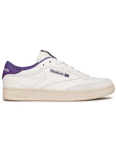 Reebok sneaker club c bianca e viola