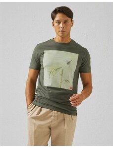 Lardini T-shirt in jersey organico verde