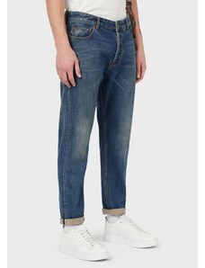 Emporio Armani Jeans j77 tapered fit in denim sablé