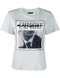 Emporio Armani T-shirt con stampa fotografica su organza effetto 3d