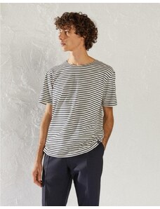 Lardini T-shirt girocollo con riga sailor