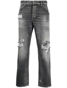 Pt Torino Jeans cropped effetto consumato