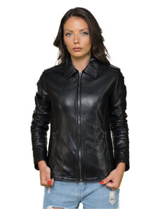 Leather Trend Eva - Giacca Donna Nera in vera pelle