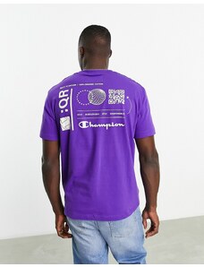 Champion - Rochester Future - T-shirt viola con stampa sul retro