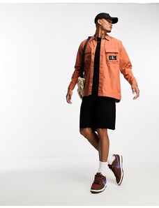 Calvin Klein Jeans - Giacca marrone cargo multitasche-Brown