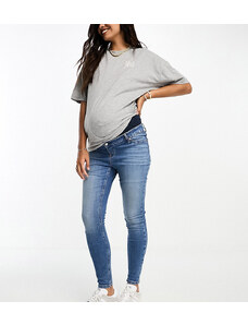 ASOS Maternity ASOS DESIGN Maternity - Ultimate - Jeans skinny con fascia sopra il pancione blu