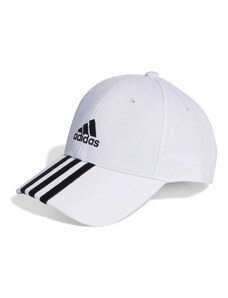 Cappellino da baseball bianco adidas 3-stripes Cotton Twill