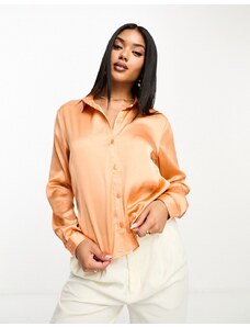 JDY - Camicia in raso color arancione pallido