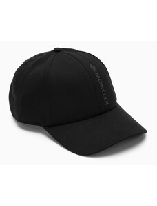Moncler Cappello nero con logo lettering