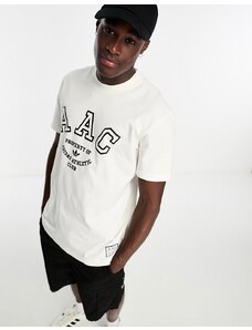 adidas Originals - Rifta AAC - T-shirt bianca con logo stile college grande-Bianco