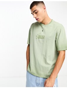 Guess Originals - T-shirt verde salvia con logo-Multicolore