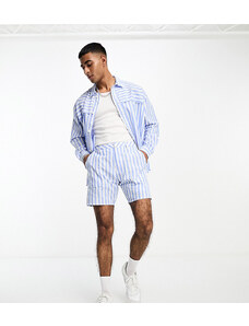 Labelrail x Stan & Tom - Deckchair - Pantaloncini a righe blu e bianche in coordinato