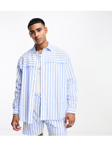 Labelrail x Stan & Tom - Deckchair - Camicia a righe blu e bianche in coordinato