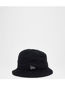 Esclusiva New Era - Cappello da pescatore nero effetto peluche-Black