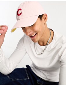 47 Brand - Chicago Cubs - Cappello con visiera rosa chiaro con logo e stemma ricamato