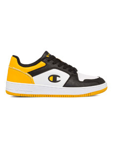 Sneakers bianche, gialle e nere da uomo con logo laterale Champion Rebound 2.0 Low