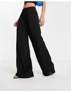 Urban Classics - Pantaloni elasticizzati a fondo ampio neri-Black