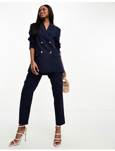 French Connection - Luxe - Pantaloni sartoriali blu navy in coordinato