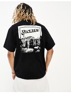 Dickies - Rose Lodge - T-shirt nera con stampa di paesaggio sul retro-Nero