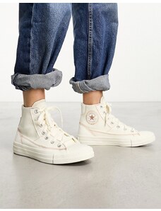 Converse - Chuck Taylor All Star - Sneakers bianco sporco con motivo patchwork