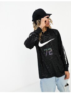 Nike - Trend - T-shirt a maniche lunghe nera con logo-Nero