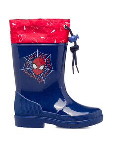 Stivali di gomma blu da bambino con maschera di Spiderman
