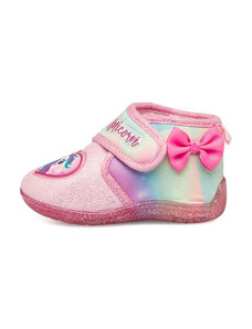 Pantofole rosa glitterate da bambina con stampa Unicorno