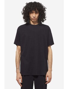 Auralee T-Shirt SEAMLESS CREW NECK in cotone nero