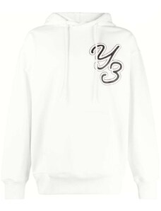 Adidas Y3 hoodie bianca con logo