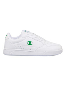 Sneakers bianche da uomo con logo verde Champion New Court