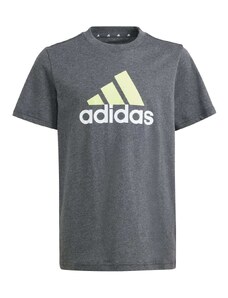 T-shirt grigia da bambino con logo sul petto adidas