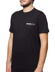 T-shirt nera da uomo con stampa sul retro "Respect for Bikers" Ducati Corse