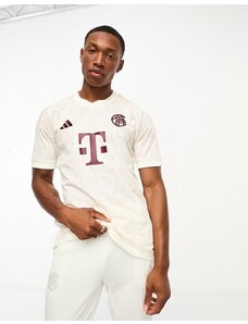 adidas performance adidas Football - FC Bayern Munich - T-shirt in jersey bianca-Bianco