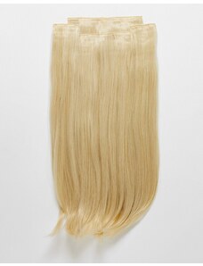 LullaBellz - Confezione da 5 extension per capelli lisce e super folte con clip da 22"-Castano