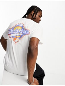 47 Brand - NY Yankees - T-shirt bianca con stampa sul petto e sul retro-Bianco
