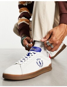 Polo Ralph Lauren - Heritage Court - Sneakers color crema con suola in gomma-Bianco