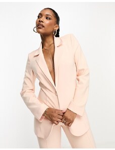 ASOS LUXE - Blazer da abito rosa chiaro