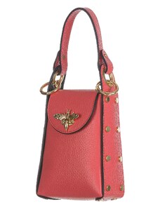 Borsa a mano / tracolla da donna in vera pelle AIDA BEE BAG, colore ROSA SALMONE, CHIAROSCURO, Made in Italy