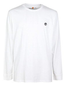 Timberland T-shirt Uomo In Cotone Manica Lunga Bianco Taglia L