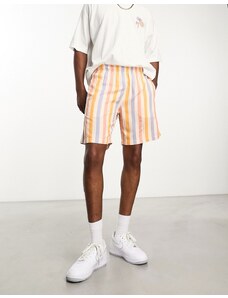 NICCE - Summer Serie - Pantaloncini a righe multicolore con logo in coordinato