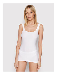 VAJOLET BY SELINA Canottiera Donna Intimo in Misto Lana E Pizzo Spalla Stretta SS6385 Misure 3 4 5 6 7 8 Bianco E Nero (3 M IT Donna, Bianco