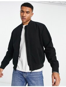 New Look - Giacca bomber in twill nera-Black