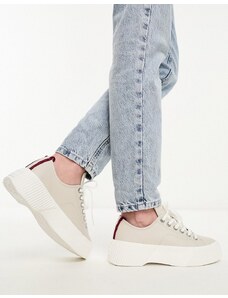 Tommy Jeans - Sneakers color pietra con suola platform vulcanizzata-Neutro