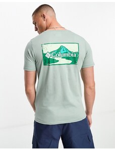 Columbia - Rapid Ridge - T-shirt verde con grafica sul retro - In esclusiva per ASOS